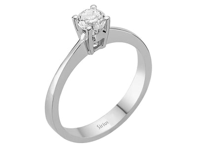 Eleganter Solitär-Diamantring – 0,43 Karat – 14K Weißgold – Modell 15R0070