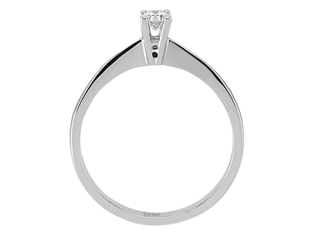 Zarter Solitärring mit Diamant 0,15 ct aus 14K Weißgold – Modell 15R0071