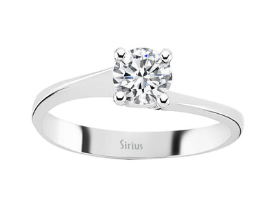 Klassischer Solitär-Diamantring – 0,48 Karat – 14K Weißgold – Modell 15R0072