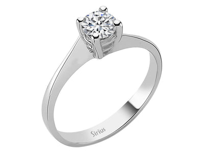 Klassischer Solitär-Diamantring – 0,48 Karat – 14K Weißgold – Modell 15R0072