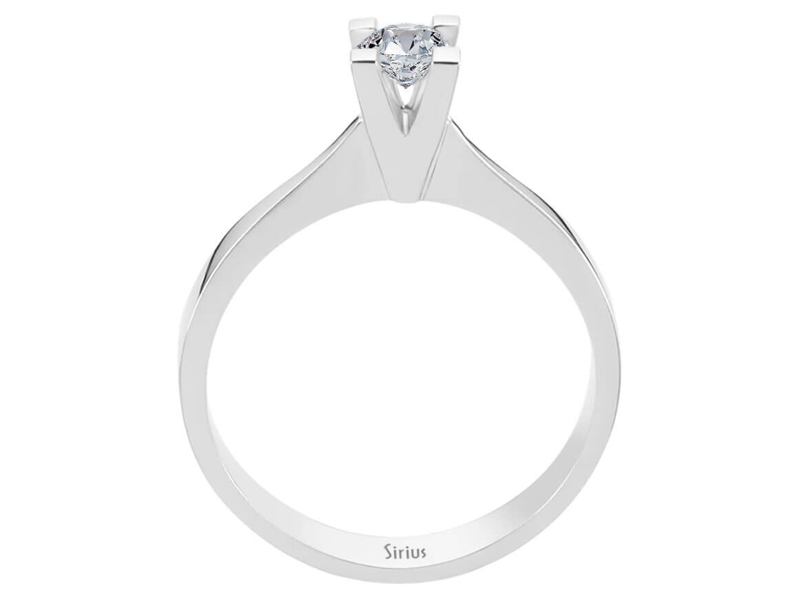 Solitärring aus 14K Weißgold mit 0,29 ct labordiamant