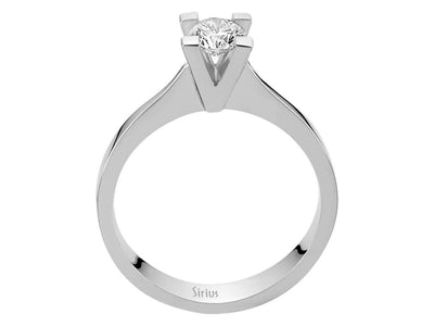 Solitärring aus 14K Weißgold mit 0,39 ct labordiamant