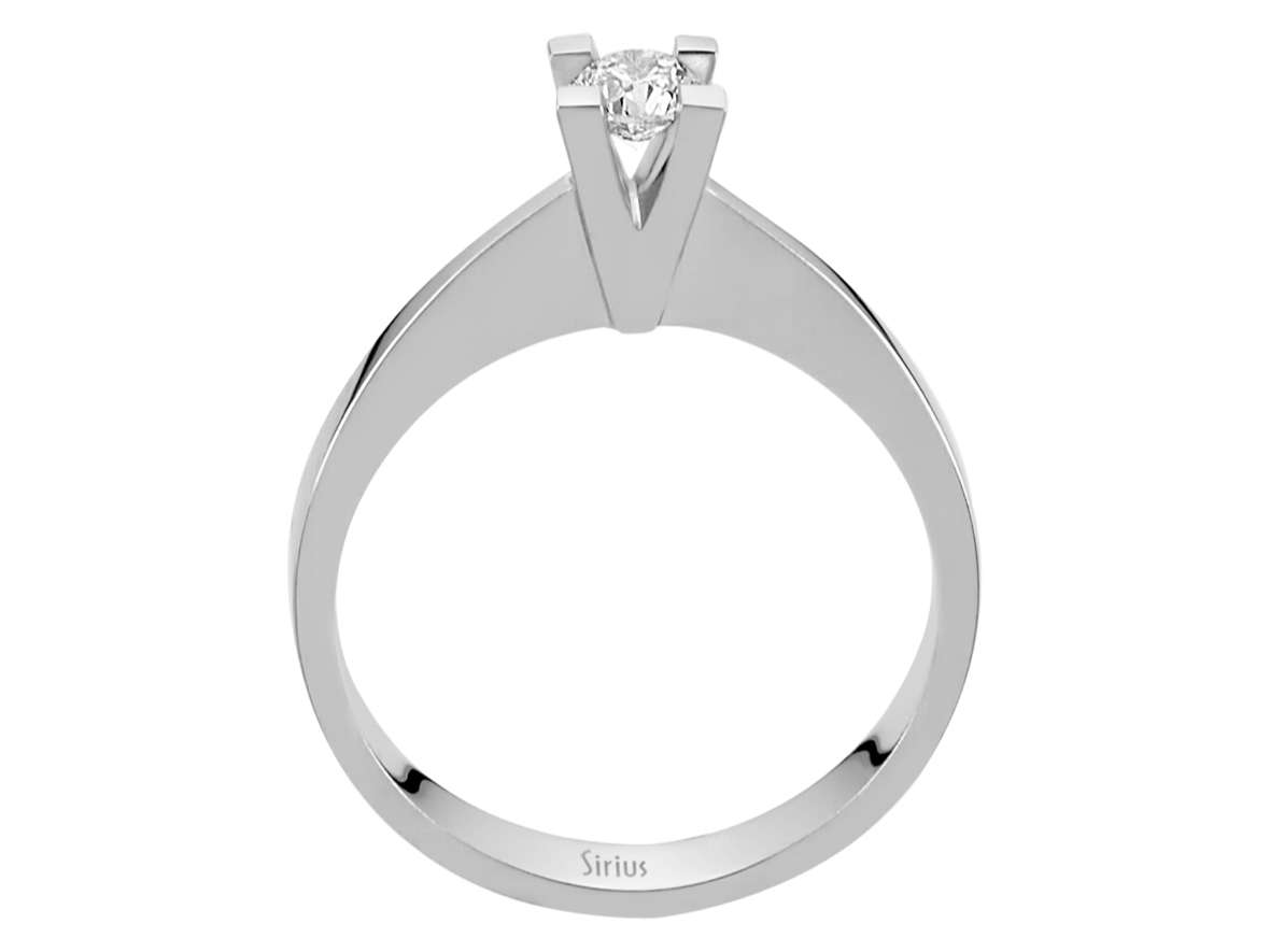 14K Beyaz Altından 0,24 ct Laboratuvar Pırlantası İçeren Tektaş Yüzük - Rosy Lab Diamonds’tan Yüksek Kaliteli Mücevher