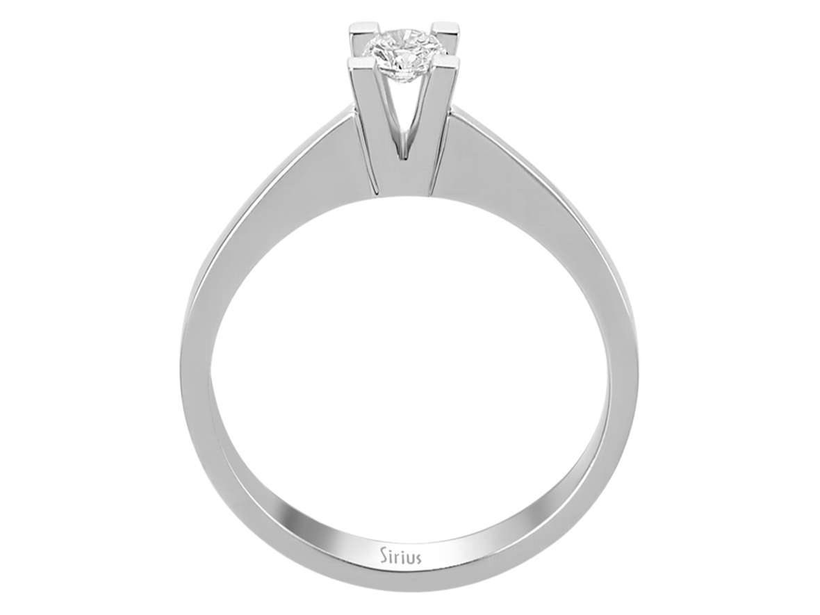 Zarter Solitärring aus 14K Weißgold mit 0,19 ct Labordiamant