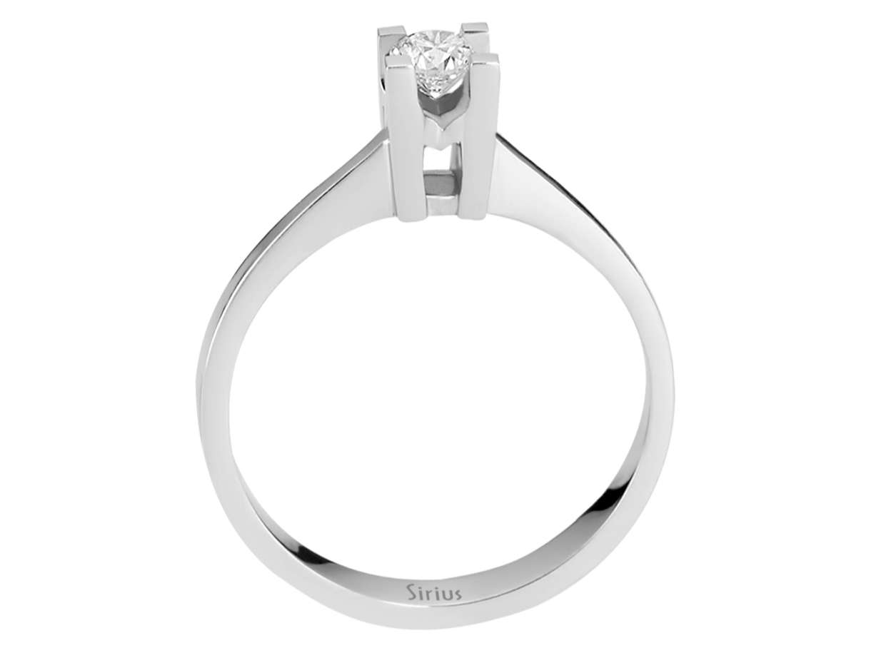 Klassischer Solitärring mit 0,24 ct Diamant in 14K Weißgold