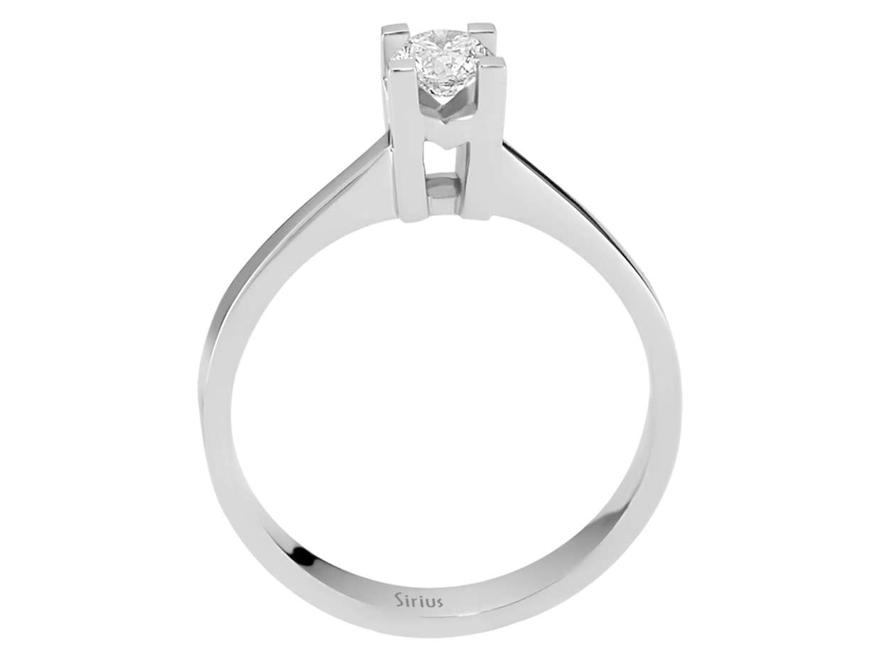 Moderner Solitärring mit 0,32 ct Diamant in 14K Weißgold