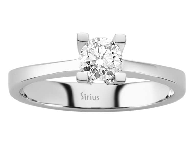 Ring mit Diamant & Labordiamanten in 14K Weißgold | Rosy – hochwertiger Schmuck von Rosy Lab Diamonds