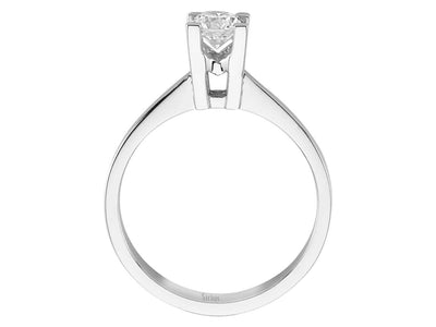 Solitärring mit 0,42 ct Labordiamant in 14K Weißgold – Minimalistisch & Edel