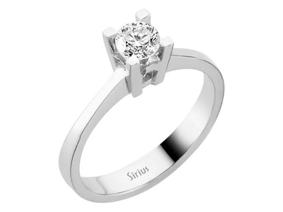 Solitärring mit 0,42 ct Labordiamant in 14K Weißgold – Minimalistisch & Edel