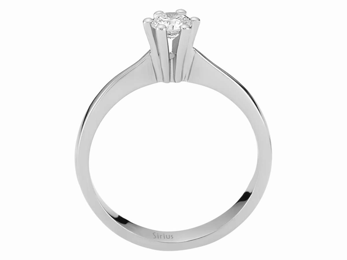 Eleganter Solitärring mit 0,28 ct Diamant in 14K Weißgold