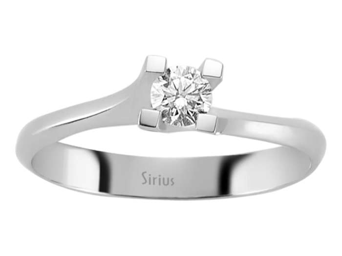 Solitär Verlobungsring 0,20 ct – Diamant in 14K Weißgold – hochwertiger Schmuck von Rosy Lab Diamonds