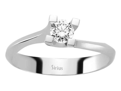 Solitärring mit 0,29 ct Diamant in 14K Weißgold – Klassisches Design
