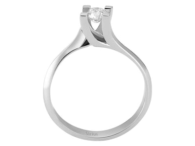 Solitärring mit 0,29 ct Diamant in 14K Weißgold – Klassisches Design