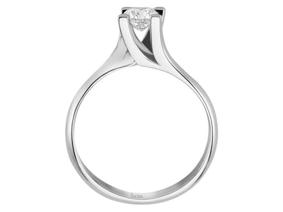 Solitärring mit 0,43 ct Labordiamant in 14K Weißgold – Klassische Brillanz