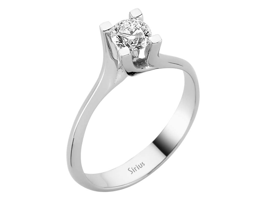 Bague solitaire avec diamant de laboratoire de 0,43 ct – Or Blanc 14 carats | Classique et élégante – Bijoux haut de gamme de Rosy Lab Diamonds