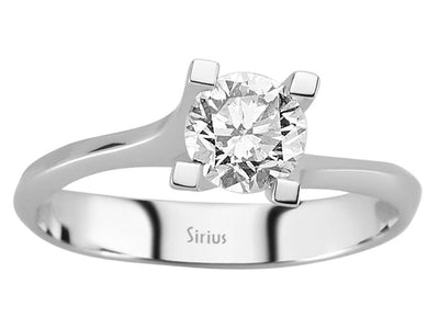 Klassischer Solitärring mit 0,73 ct Labordiamant in Weißgold