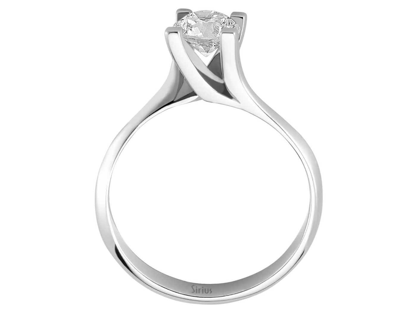 Klassischer Solitärring mit 0,73 ct Labordiamant in Weißgold