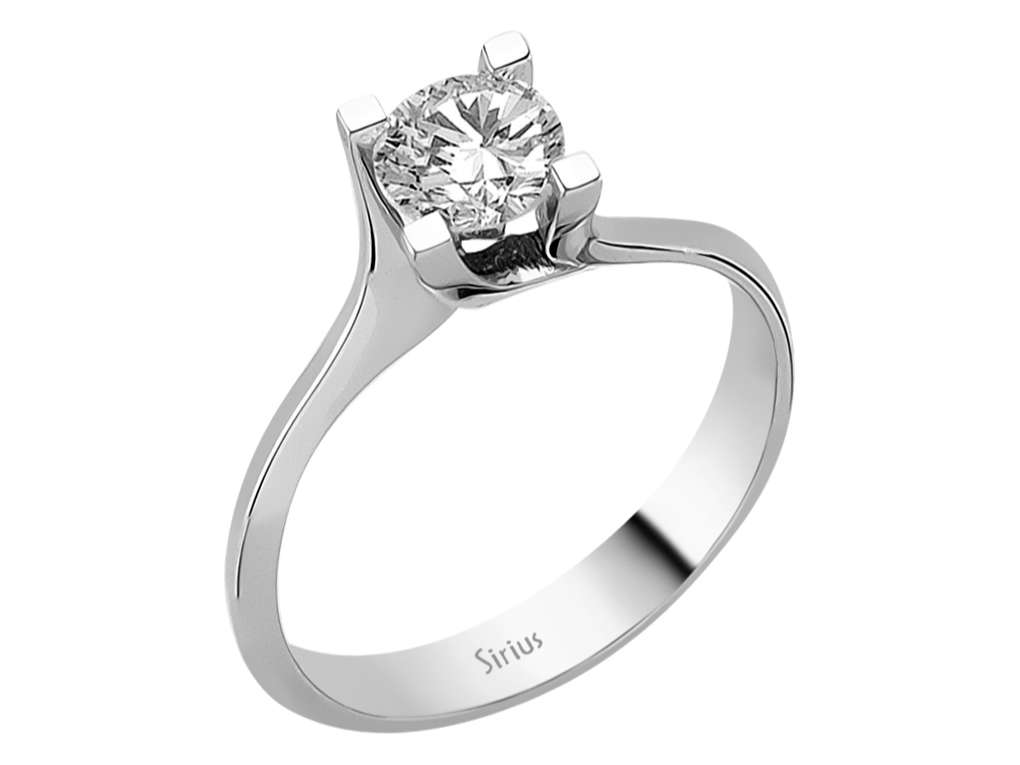 Klassischer Solitärring mit 0,73 ct Labordiamant in Weißgold