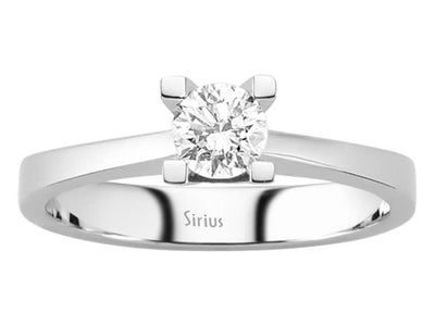 Solitärring mit 0,38 ct Labordiamant in 14K Weißgold – Klare Linien, zeitlose Eleganz