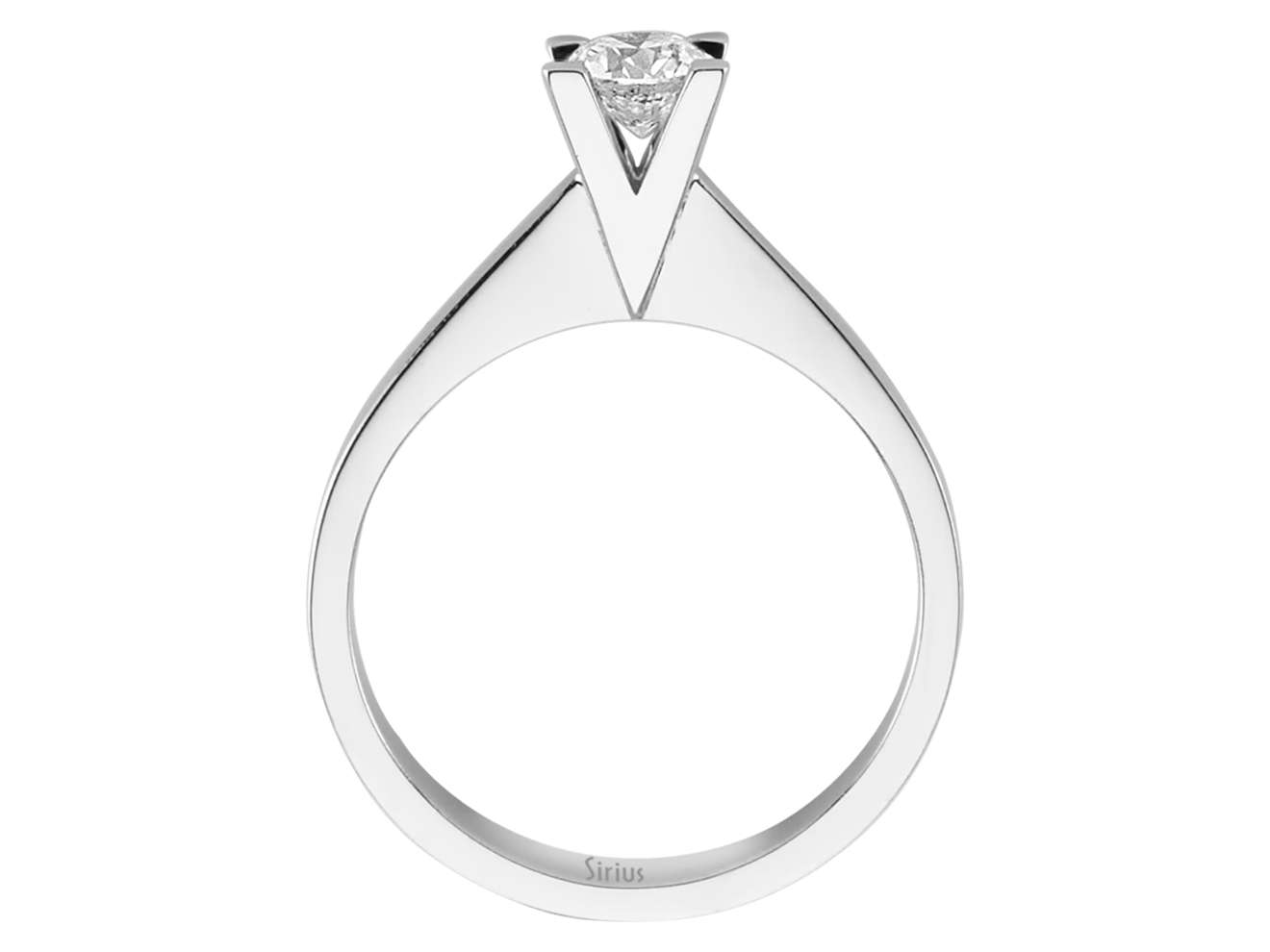 Solitärring mit 0,38 ct Labordiamant in 14K Weißgold – Klare Linien, zeitlose Eleganz