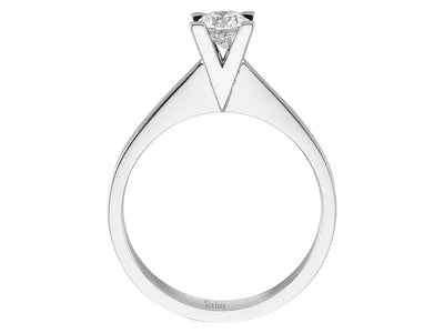 Solitärring mit 0,38 ct Labordiamant in 14K Weißgold – Klare Linien, zeitlose Eleganz