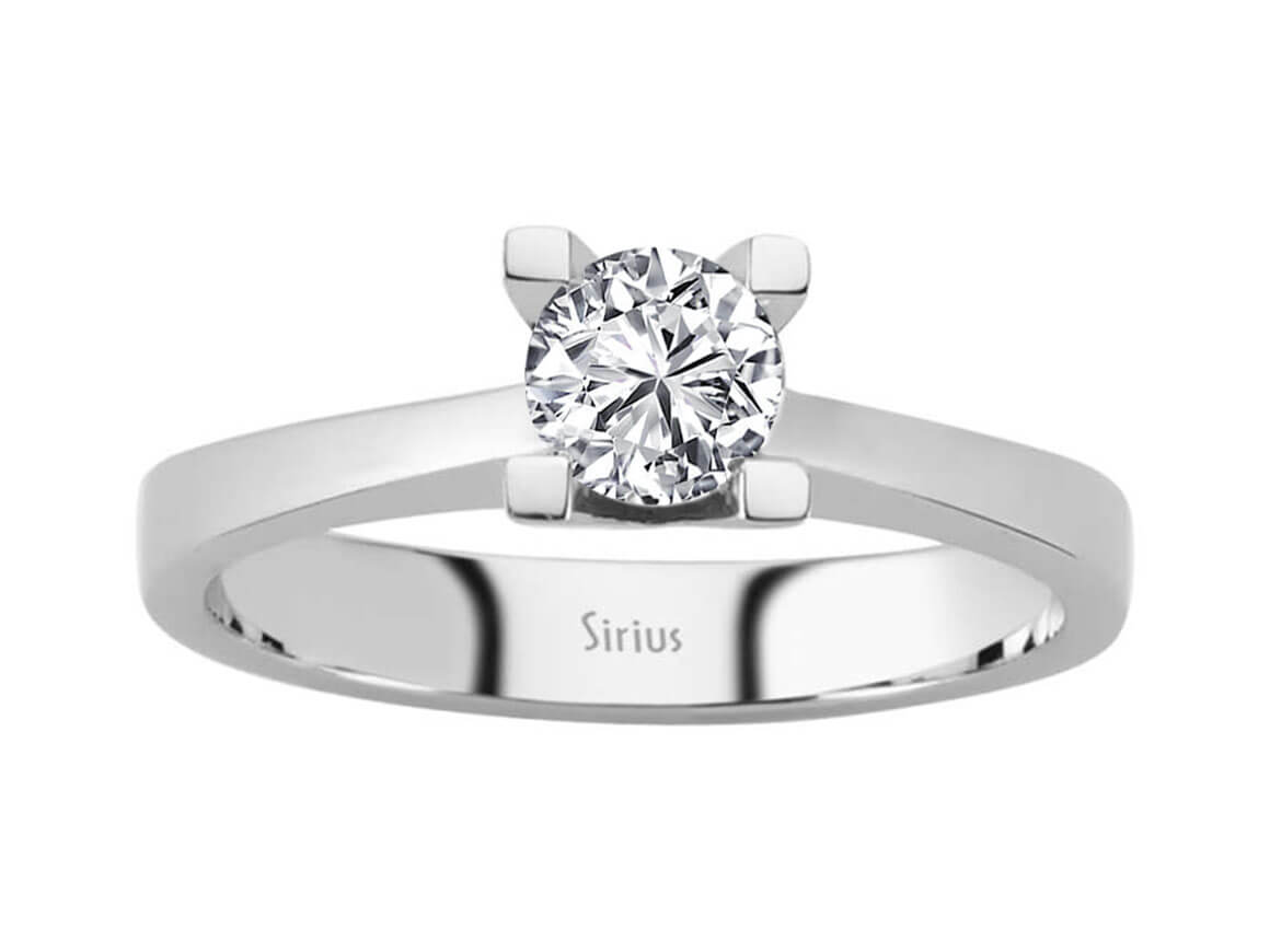 Solitärring mit 0,45 ct Labordiamant in 14K Weißgold – Ausdrucksstark & Elegant