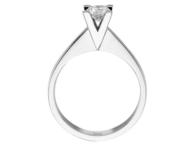 Solitärring mit 0,45 ct Labordiamant in 14K Weißgold – Ausdrucksstark & Elegant