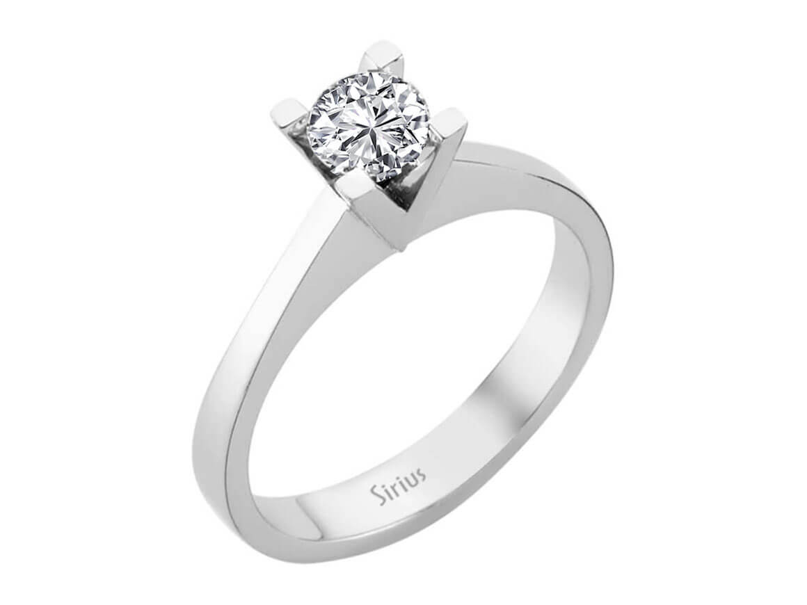 Solitärring mit 0,45 ct Labordiamant in 14K Weißgold – Ausdrucksstark & Elegant