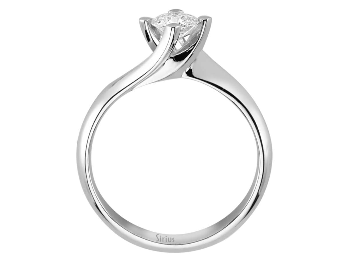 Bague solitaire avec diamant de laboratoire de 0,40 ct – Or Blanc 14 carats | Moderne et intemporelle – Bijoux haut de gamme de Rosy Lab Diamonds