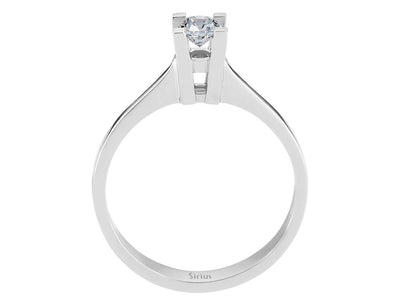 Solitärring mit 0,28 ct Diamant in 14K Weißgold
