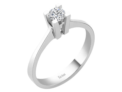 Solitärring mit 0,28 ct Diamant in 14K Weißgold