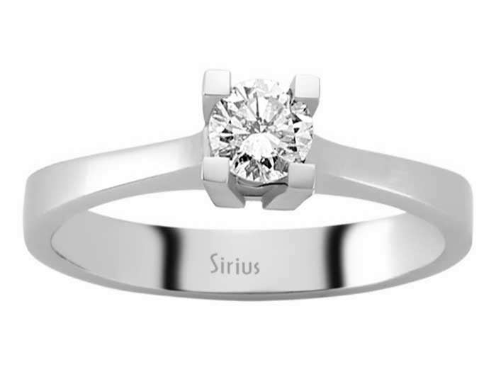 Klassischer Solitärring mit 0,32 ct Diamant – 14K Weißgold