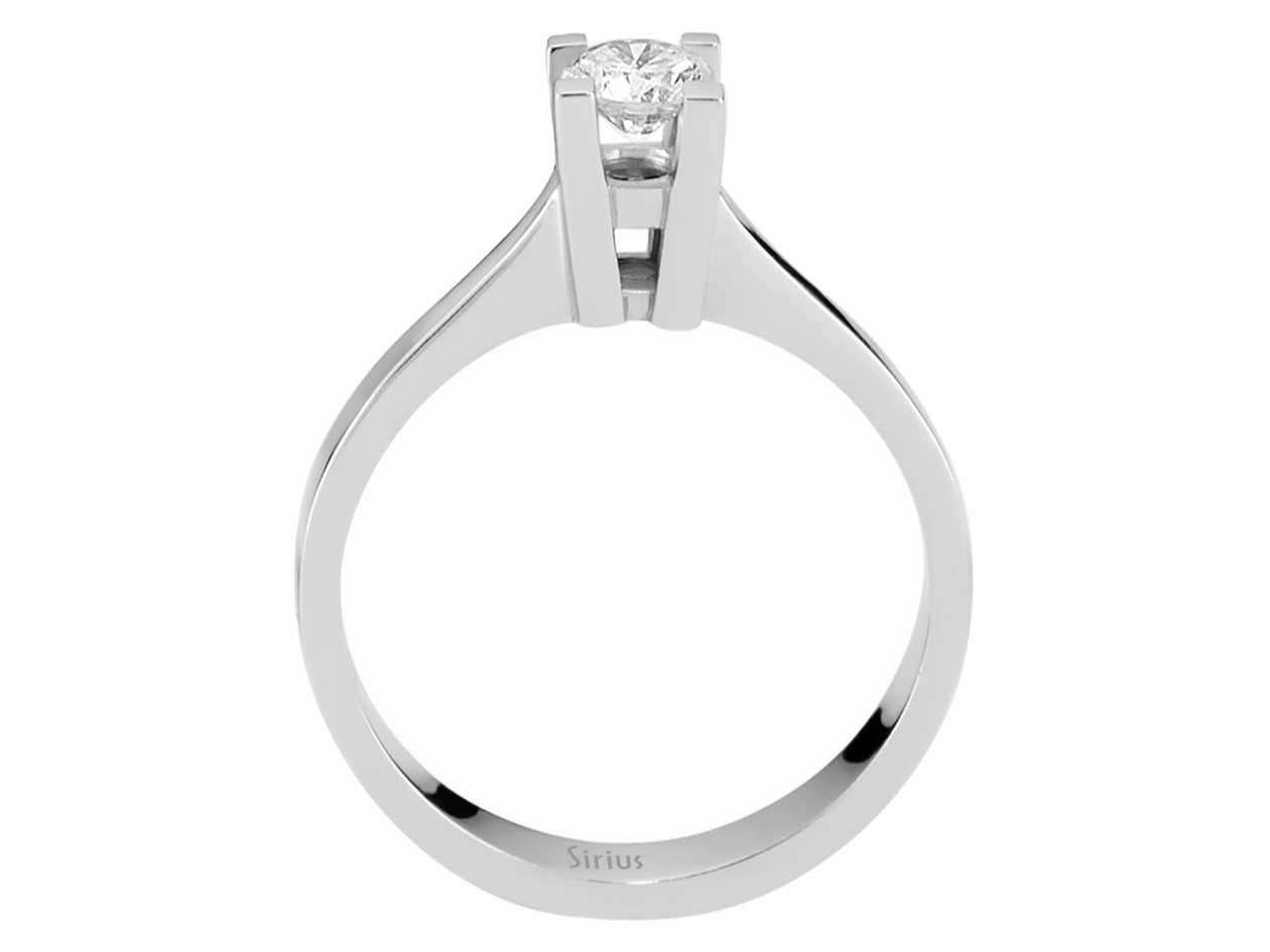 خاتم سوليتير 0,32 قيراط من ألماس - ذهب أبيض عيار 14 قيراط - مجوهرات عالية الجودة من Rosy Lab Diamonds
