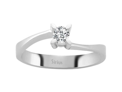 Feiner Solitärring mit 0,19 ct Diamant – 14K Weißgold