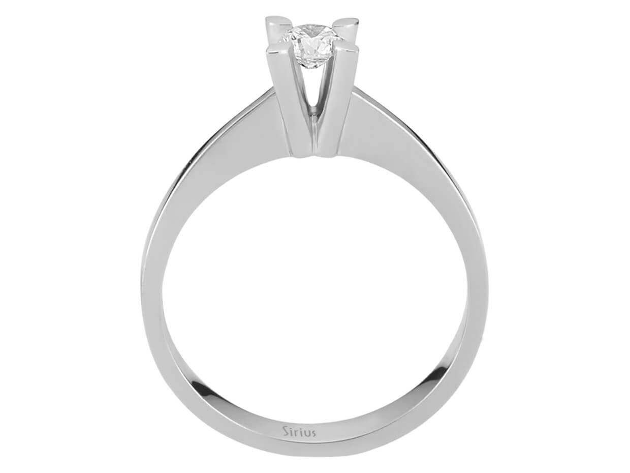Bague solitaire avec diamant de 0,24 ct – Or Blanc 14 carats – Bijoux haut de gamme de Rosy Lab Diamonds