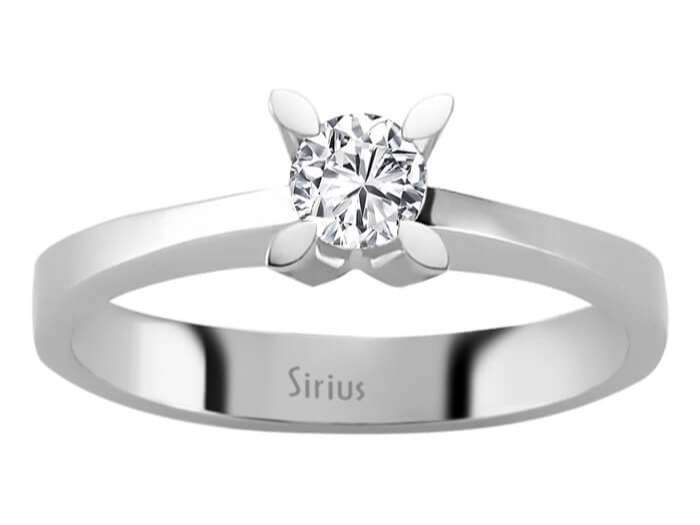Eleganter Solitärring mit 0,28 ct Diamant – 18K Weißgold