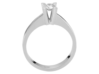 Eleganter Solitärring mit 0,28 ct Diamant – 18K Weißgold