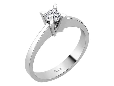 Eleganter Solitärring mit 0,28 ct Diamant – 18K Weißgold