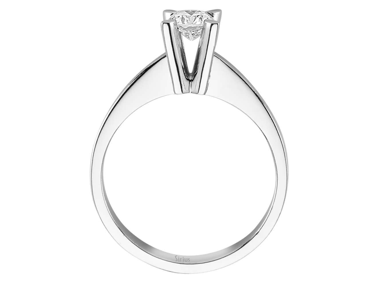 Bague solitaire avec diamant de laboratoire de 0,38 ct – Or Blanc 14 carats | Classique et durable – bijoux haut de gamme de Rosy Lab Diamonds