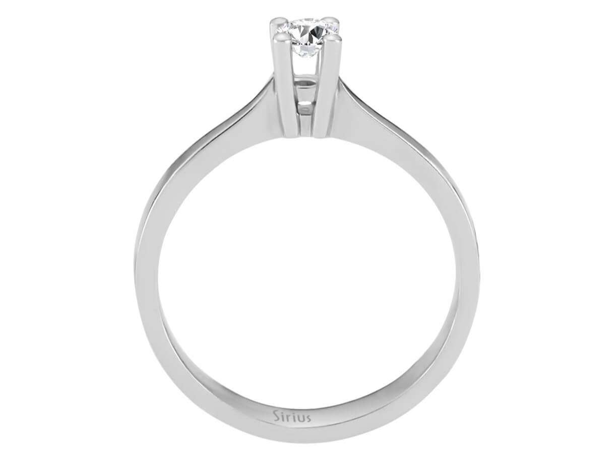 Solitärring mit 0,18 ct Diamant - 18K Weißgold - hochwertiger Schmuck von Rosy Lab Diamonds