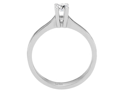 Eleganter Solitärring mit 0,18 ct Diamant – 18K Weißgold