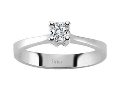 Klassischer Solitärring mit 0,28 ct Diamant – 18K Weißgold