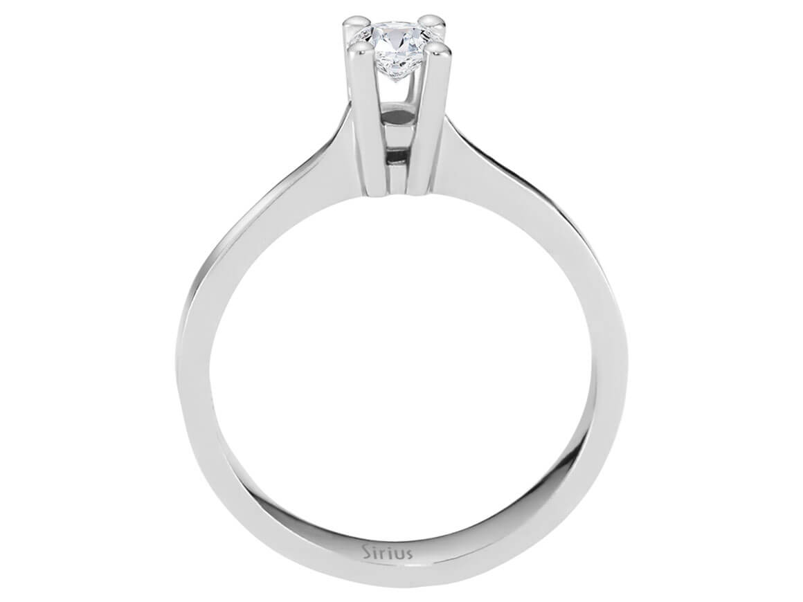 Klassischer Solitärring mit 0,28 ct Diamant – 18K Weißgold