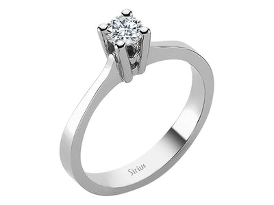 Klassischer Solitärring mit 0,28 ct Diamant – 18K Weißgold