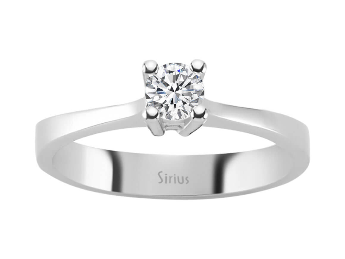 Eleganter Solitärring mit 0,31 ct Diamant – 18K Weißgold