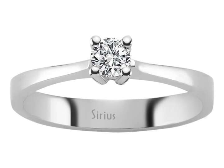 Bague solitaire avec diamant de 0,20 ct - Or Blanc 18 carats - Bijoux haut de gamme de Rosy Lab Diamonds
