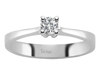 Klassischer Solitärring mit 0,20 ct Diamant – 18K Weißgold