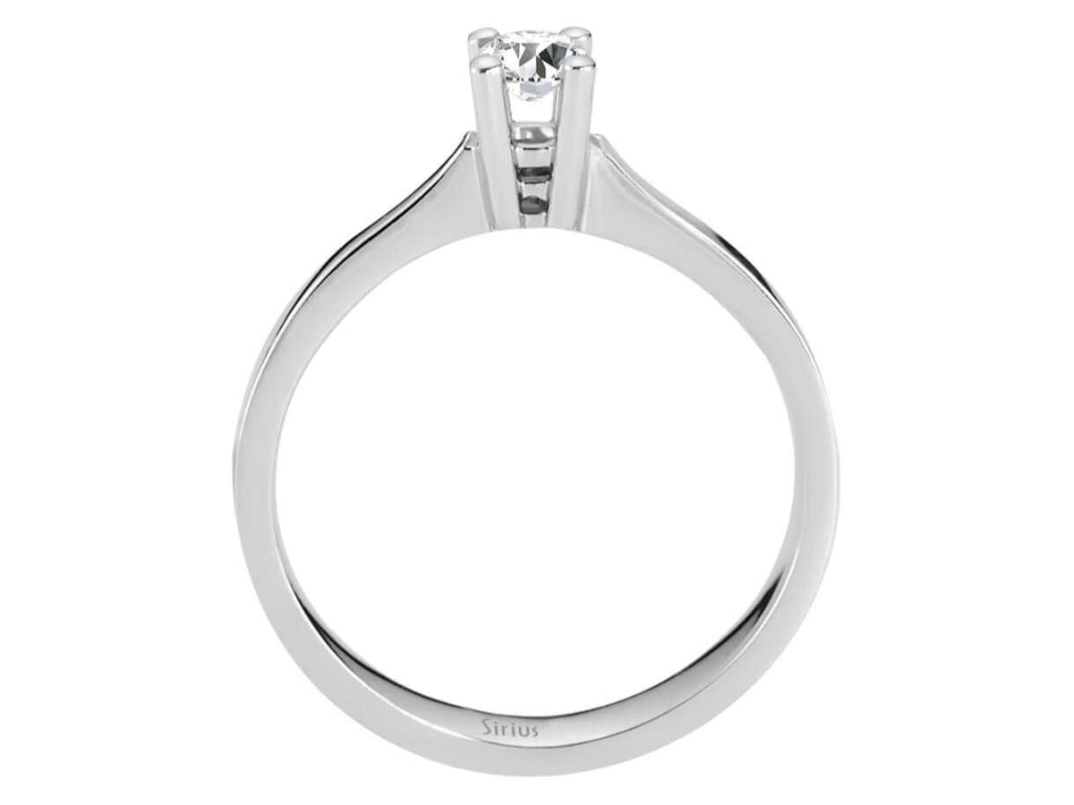 Bague solitaire avec diamant de 0,20 ct - Or Blanc 18K - bijoux haut de gamme de Rosy Lab Diamonds