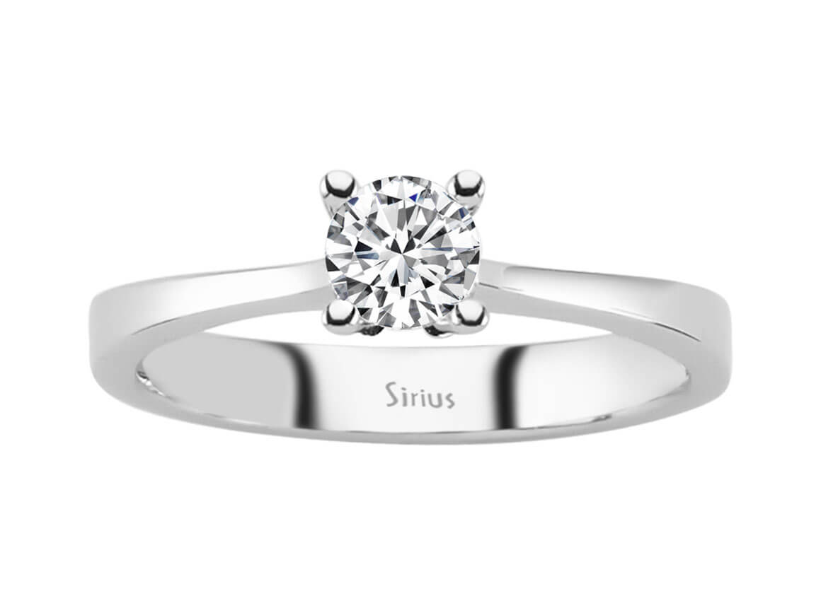 Solitärring mit 0,39 ct Labordiamant - 14K Weißgold | Klassisch & Elegant - hochwertiger Schmuck von Rosy Lab Diamonds