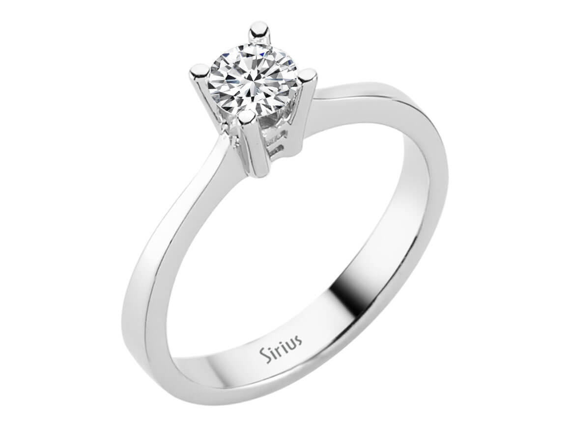 Solitärring mit 0,39 ct Labordiamant - 14K Weißgold | Klassisch & Elegant - hochwertiger Schmuck von Rosy Lab Diamonds